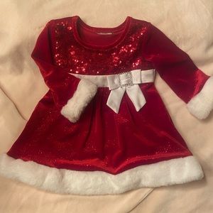 Santa Claus infant girl xmas dress